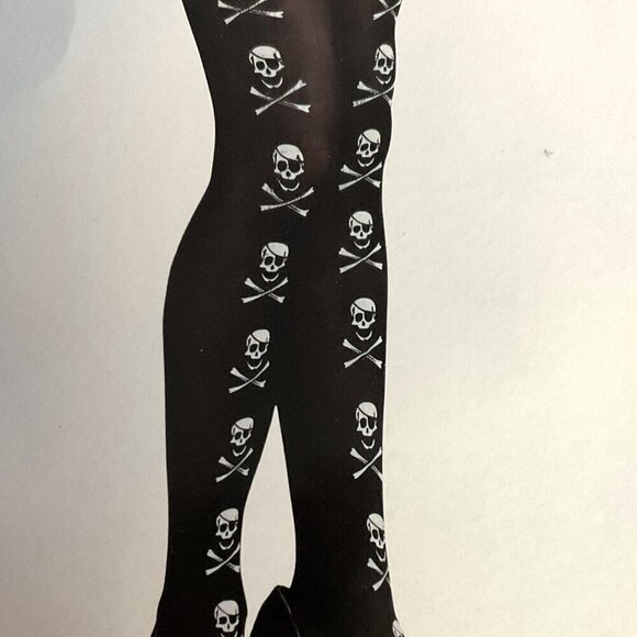 NEW SKULL GOTH HALLOWEEN COSPLAY TIGHTS - Picture 1 of 9